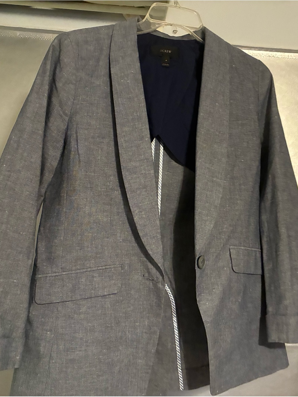 J Crew Blazer navy blue/grey
